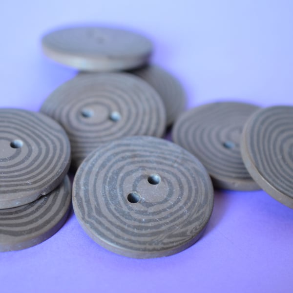 45mm Dark Brown Chocolate Plastic Buttons Extra Large Button (PBXL5)