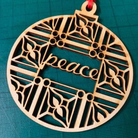 'Peace' bauble (small)