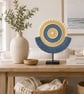 Blue, Off White & Shell Semi Circle Macrame Wall, Shelf & Console Table Decor - Image 10