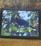 Handmade photo greeting card 'Blackbird and Berries'