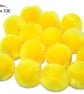 20 yellow fluffy Pom Poms 25mm Easter chicks Craft supply Made in UK 