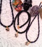 Black and Purple Beaded Halloween Necklaces with Black Cat Charms, Halloween - Image 5