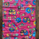 Vibrant Folk Art Rooster Tea Towel – Colourful Floral Dish Cloth – Traditional