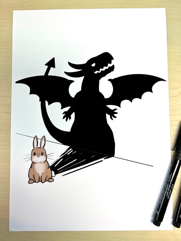 Small but mighty rabbit print 