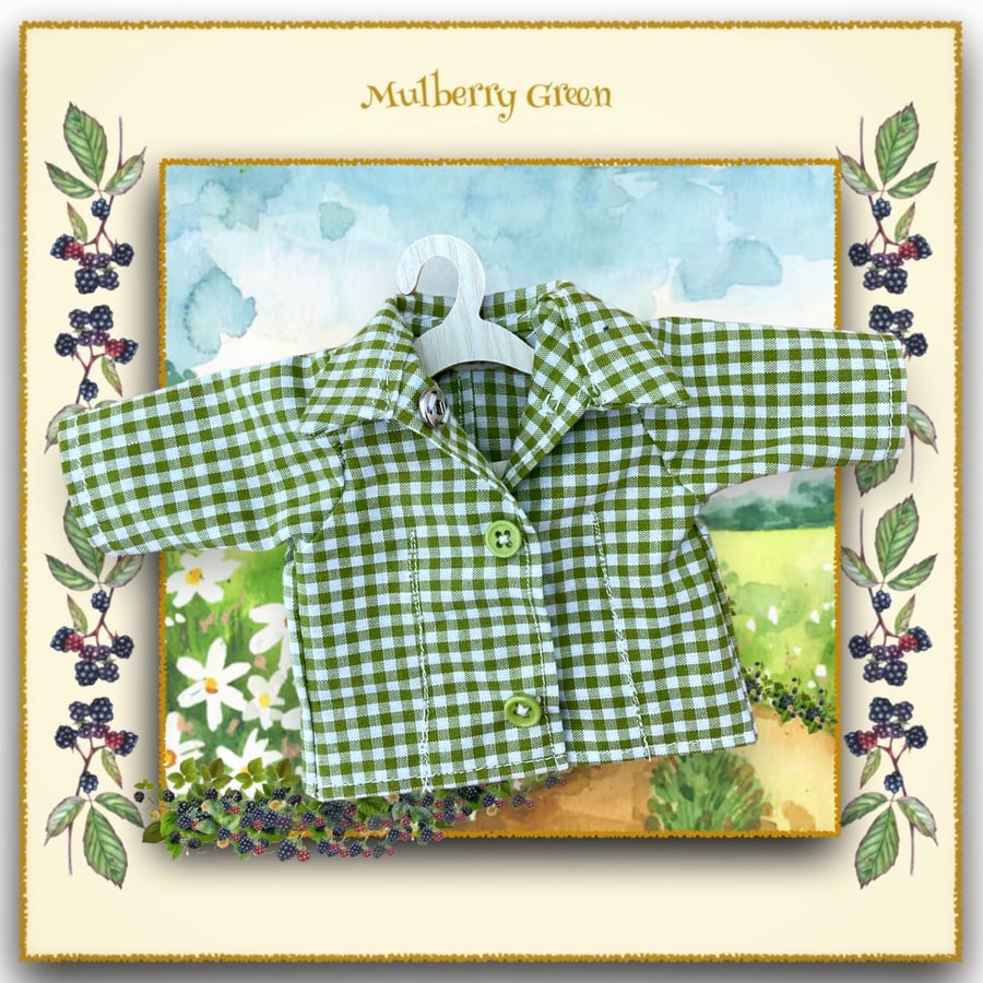 Olive Green Checked Shirt 