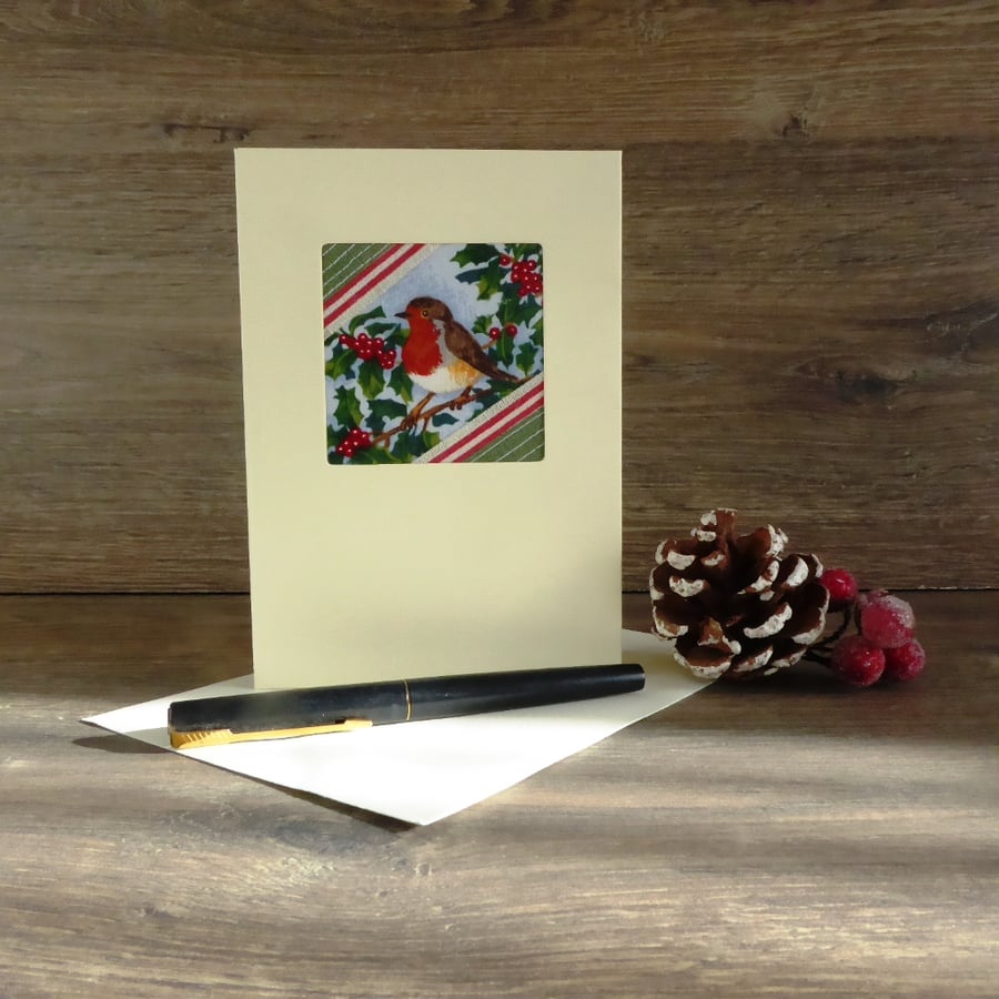 ROBIN - Textile Christmas card