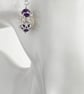 Sterling Silver Amethyst Ladies Dangle Drop Ornate Chainmaille Earrings - Image 6