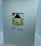 New home card with a fused glass panel featuring a little house and garden   - Image 2