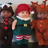 Knitting Patterns for 5 Inch Dolls Christmas Outfits, Special Price