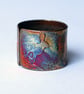 Etched copper hare ring - adjustable size - Image 1
