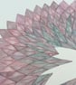 Pink blue pattern abstract watercolour painting  - Image 4