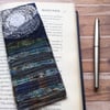Embroidered moonlit seascape bookmark. 