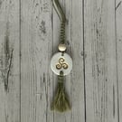 Celtic Triskelion Clay Car or Home Diffuser with Macramé Cord
