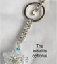 Handbag Charm, Clear Crystal Star, with a Chainmaille Chain and Keyring - Image 3