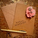 Keepsake Card, Heart Brooch Card, Birthday Card , Occasions Card, Personalised