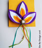 Large Iris Flower Felt Brooch - Image 3
