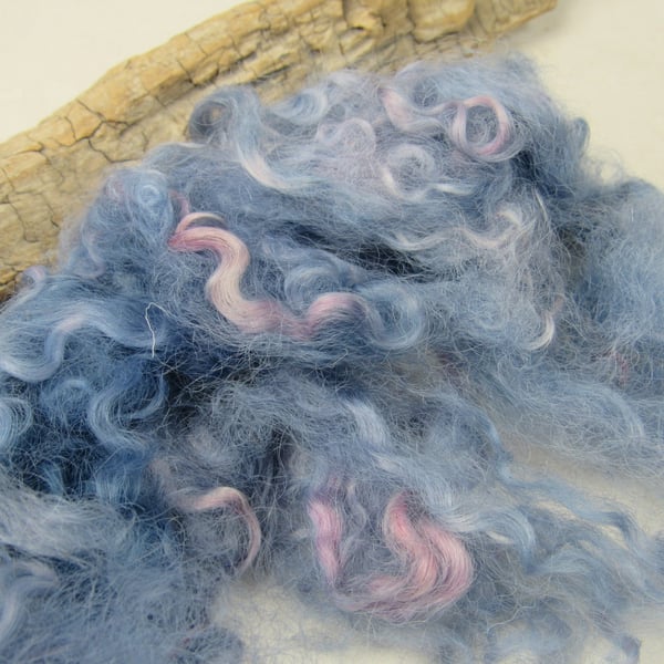 10g Naturally Dyed Blue - Purple Masham Felting Wool