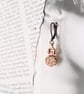 Up-cycled steampunk theme copper color and crystal earrings - one off item