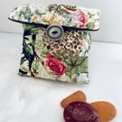 Floral fabric pouch, practical pretty present