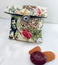 Pretty patched purse, floral fabric purse