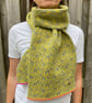 Merino lambswool long donkey scarf (piccalilli and mid grey)
