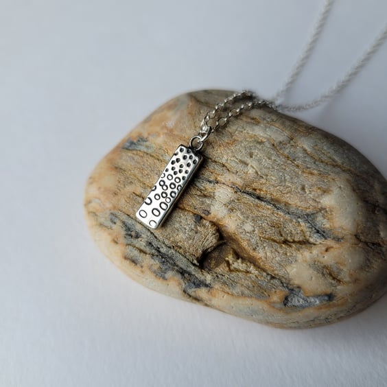 Pebble Beach Necklace, Silver Sea Shore Pendant, Coastal Jewellery