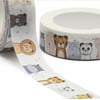 Cute Zoo Animals Washi Tape, Dog Decorative Tape, Journals, Scrapbooks 10m