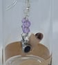 Crystal Earrings with sterling Silver Hooks, Displayed in a glass bottle, - Image 3