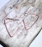 Handmade Angular Copper Earrings (ERCUSTHP1) - UK Free Post - Image 1