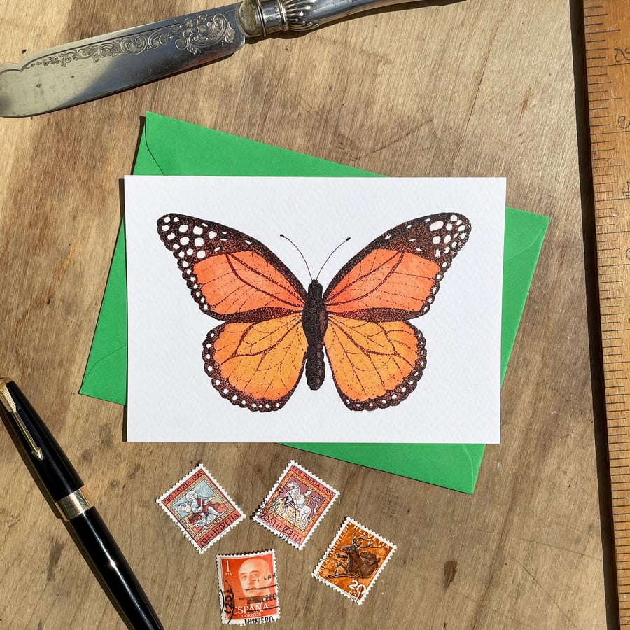 Painted Lady Butterfly Greeting Card