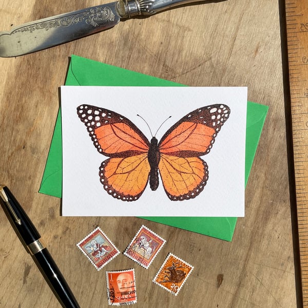 Painted Lady Butterfly Greeting Card