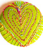 Buttons 1 inch button Hand Dyed Silks and Cottons Free Machine Embroidery Button
