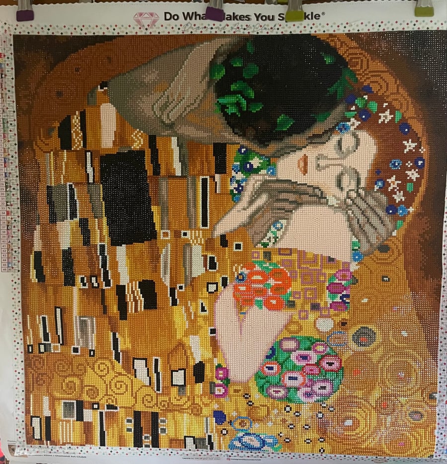 The Kiss by Klimt - Diamond Painting - Completed