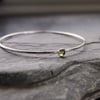 Sterling Silver Bangle with Peridot