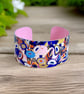 SALE: Colourful wide cuff bracelet, psychedelic bangle. (741) - Image 1