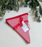 Handmade Fabric Bunting 9 Flags in a Red Pirate Design - Image 6