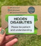Hidden Disabilities Lanyard Card-Aluminium Awareness Badge - Image 4