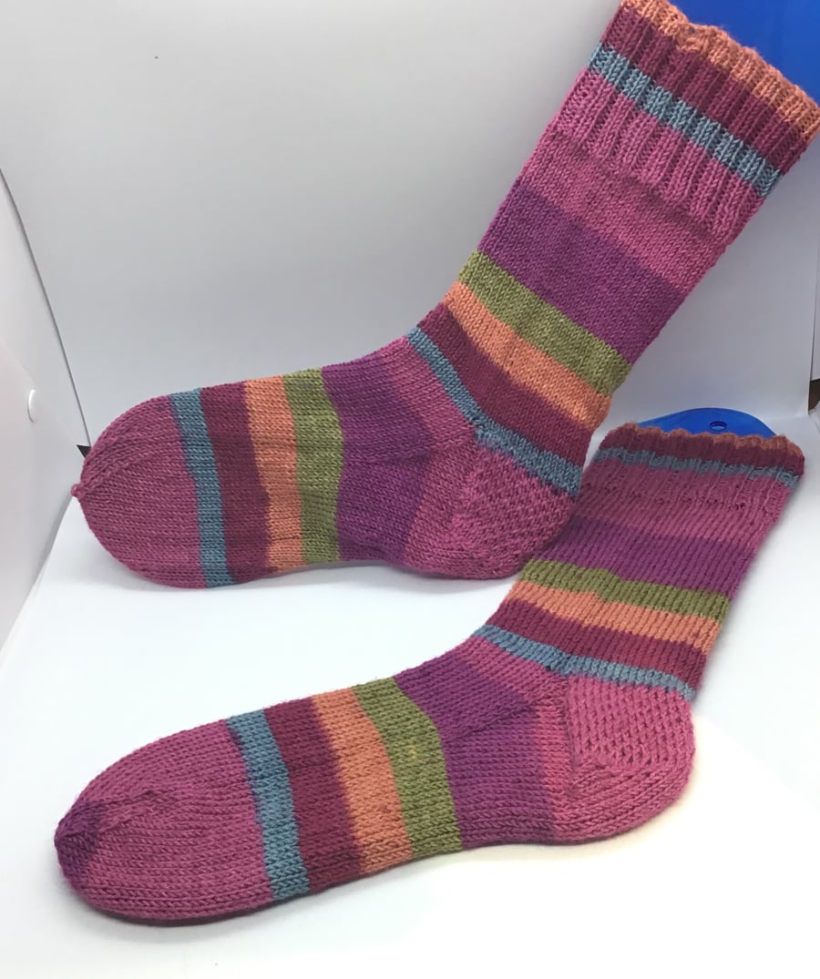 Hand Knit  Bamboo Socks 