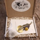 Hand made eco gift set letterbox with dried flowers