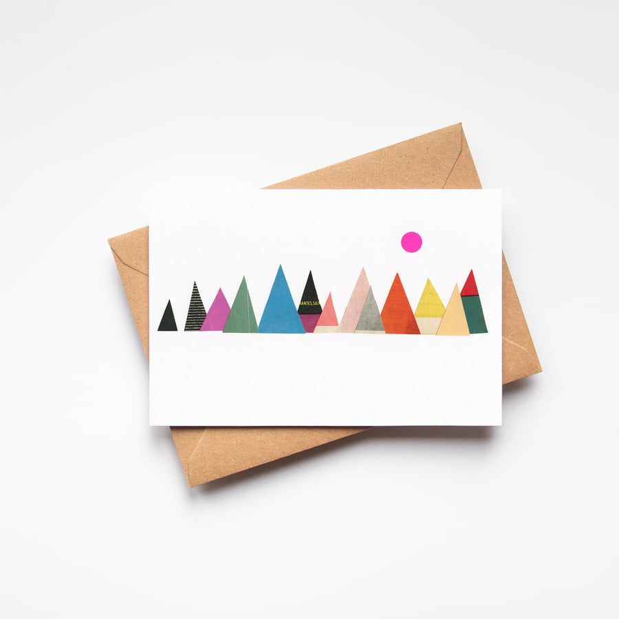 Abstract Landscape Card - Line of Mountains