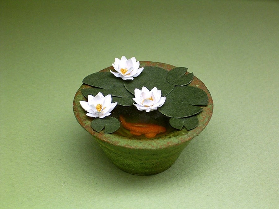 DIY Waterlily Paper Flower Kit for 12th scale Dollhouses