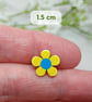 Ukraine Flower Pin, Charity Donation, Handmade Ukraine Forget Me Not Brooch - Image 4