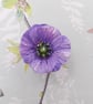PURPLE POPPY BROOCH Animal Memorial Pin War Amimals Remembrance Pin HAND PAINTED - Image 2