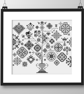175B - Cross stitch pattern Quaker Rainbow Ackworth Medalion Flower Bouquet Mono - Image 2