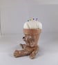 Ceramic Hand Painted Small Novelty Dog Puppy Animal Sewing Craft Pin Cushion. - Image 2