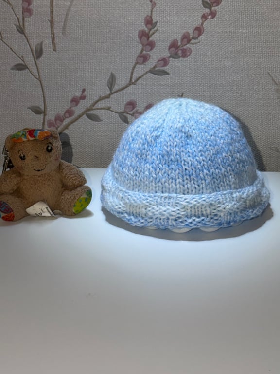 Hand knitted baby hat