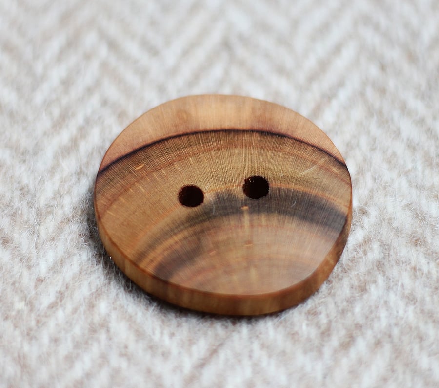 Button wooden large statement, reclaimed natural timber