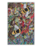 Textile nature art - bees - eco gift - wall hanging - ready to hang