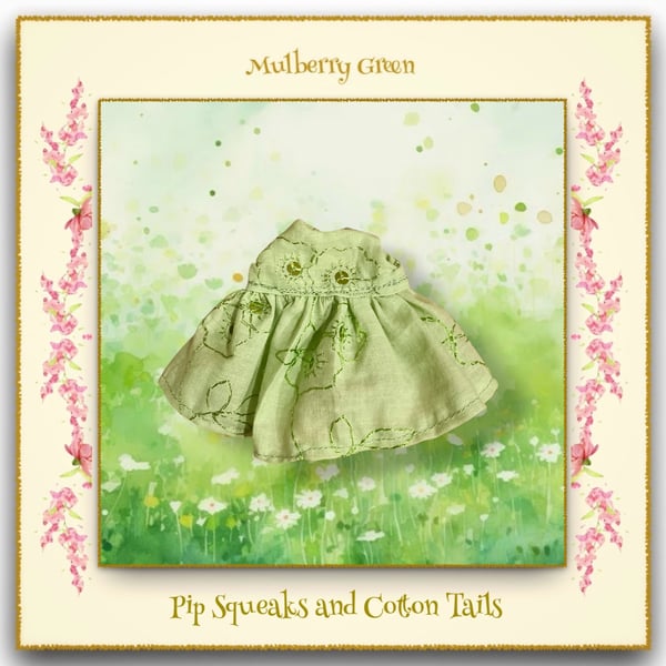 Pip Squeaks Green Cotton Sequinned Dress