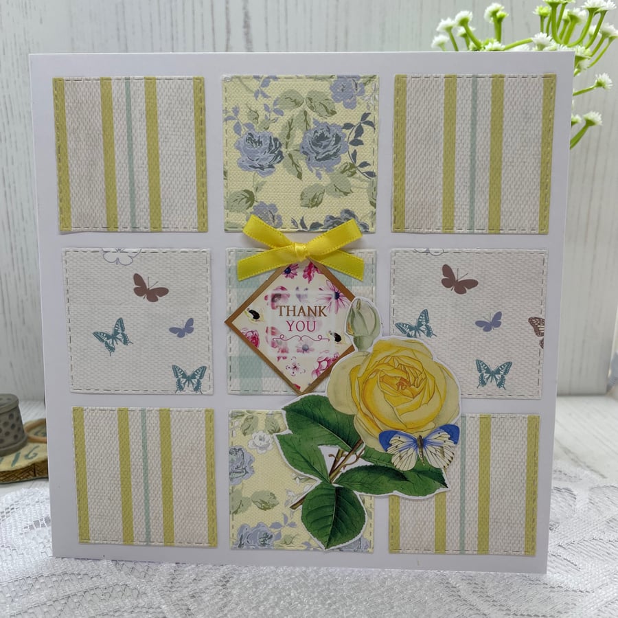 Patchwork Thank You Card C - 85